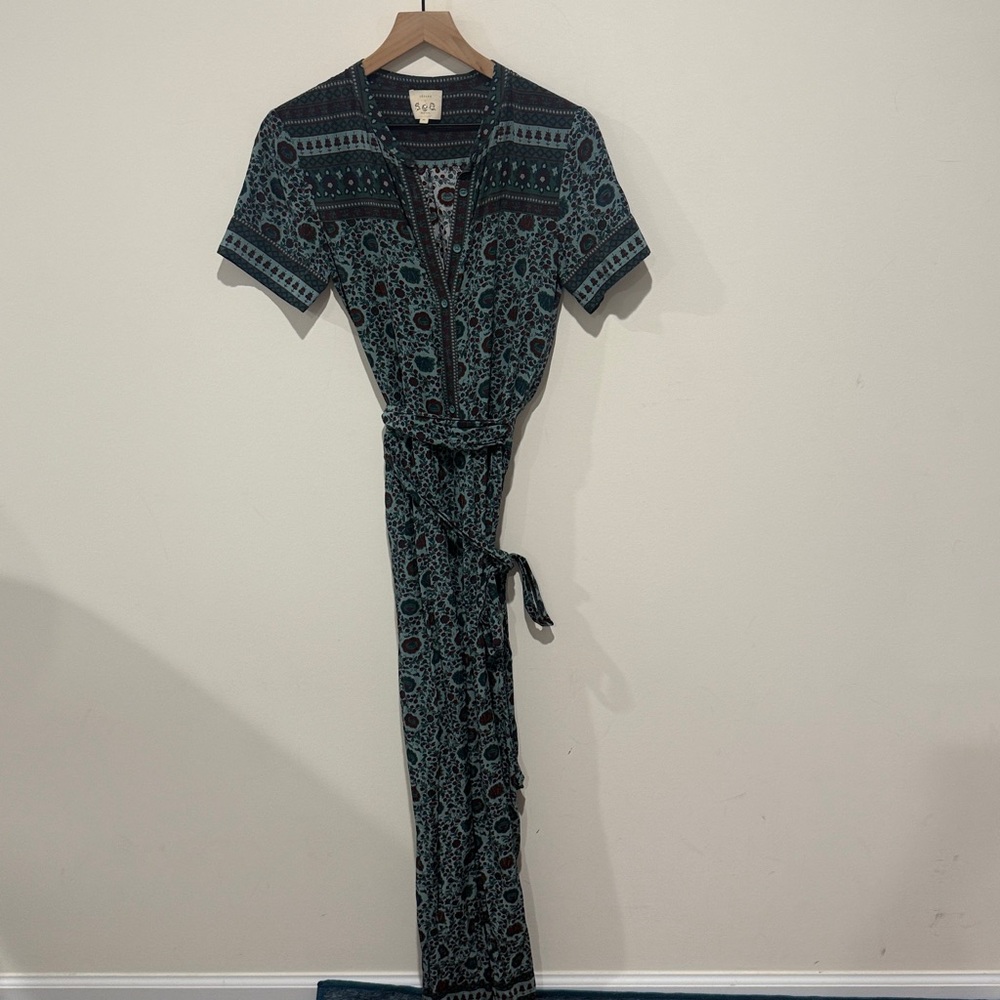 • Sézane • Women’s Elise Jumpsuit in the Floral Mix pattern Blue / Red 36 / Sm - Picture 3 of 5